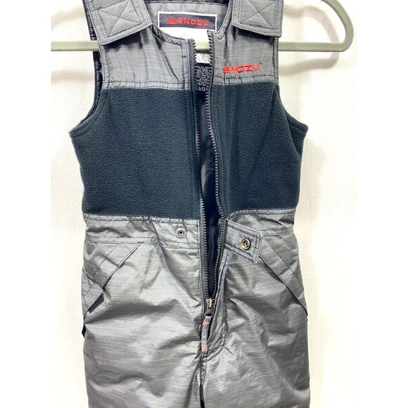 SNOZU Overalls Bibs Winter Snow Ski Pants Kids Boys Size 5 Black Gray Warm - Picture 4 of 9